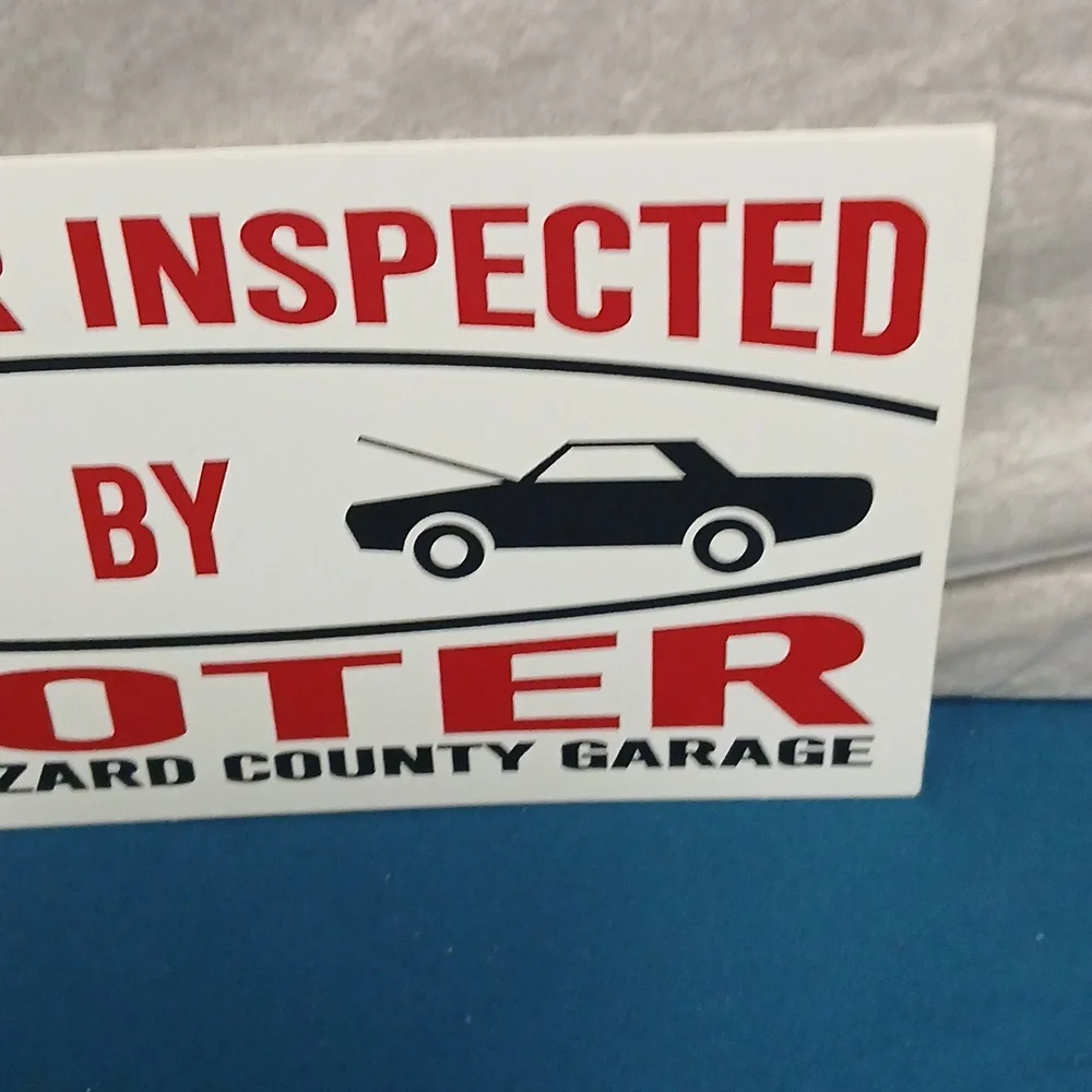 Cooter Garage/Car Decal/Sticker - Red, Black And White NWOT